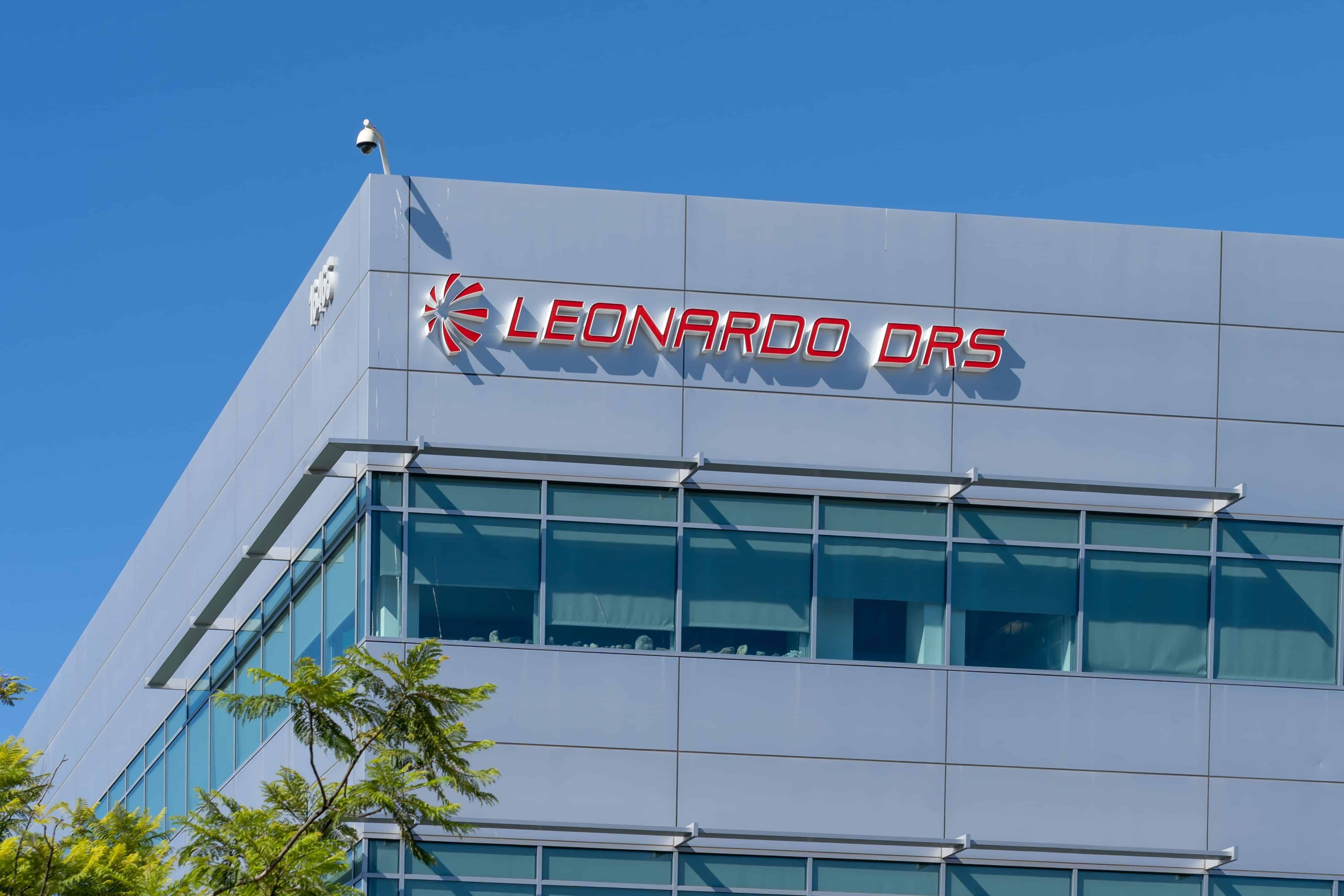 Irvine, CA, USA - July 9, 2022: Leonardo DRS office building in Irvine, CA, USA. Leonardo DRS develops and manufactures advanced defense products for the U.S. military, intelligence agencies