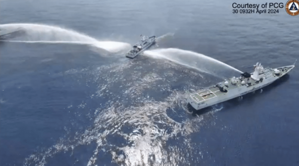 Chinese Coast Guard Blast Another Philippine Vessel With Water Cannons ...