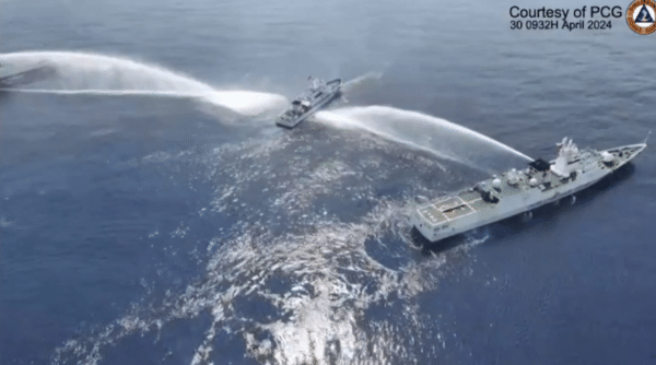 Chinese Coast Guard Blast Another Philippine Vessel With Water Cannons